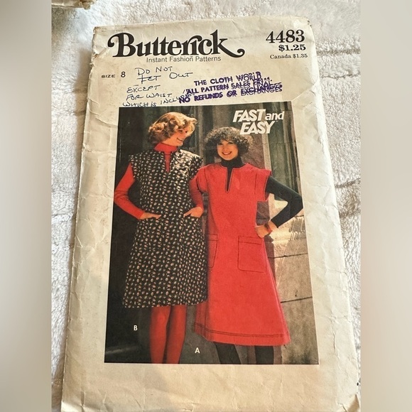 Vintage Butterick and McCall’s patterns - dresses and blouses - size 8 - Picture 8 of 9